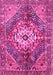 Machine Washable Persian Pink Traditional Rug, wshtr3912pnk