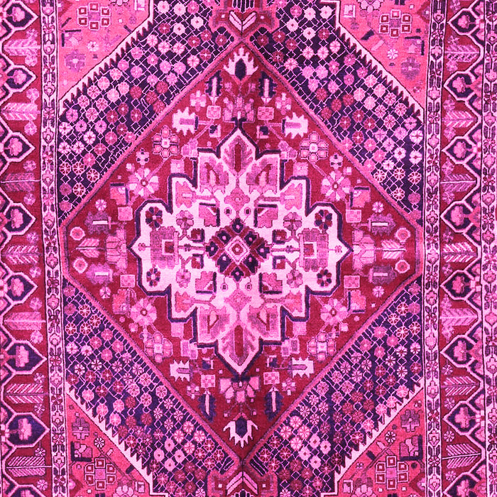 Machine Washable Persian Pink Traditional Rug, wshtr3912pnk