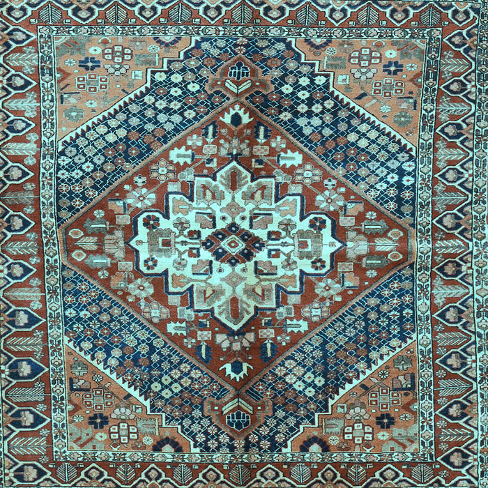 Square Persian Light Blue Traditional Rug, tr3912lblu