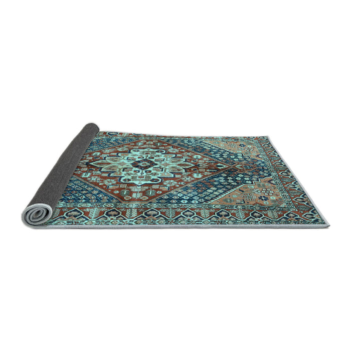 Sideview of Persian Light Blue Traditional Rug, tr3912lblu