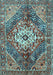 Machine Washable Persian Light Blue Traditional Rug, wshtr3912lblu