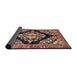 Sideview of Traditional Light Copper Gold Medallion Rug, tr3913