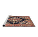 Sideview of Machine Washable Traditional Light Copper Gold Rug, wshtr3913