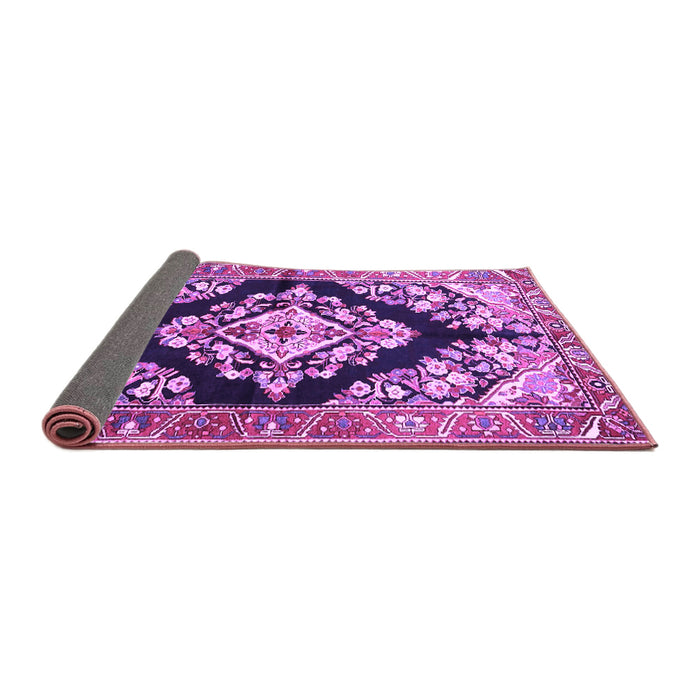 Sideview of Medallion Purple Traditional Rug, tr3913pur