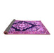 Sideview of Medallion Purple Traditional Rug, tr3913pur