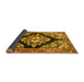 Sideview of Medallion Yellow Traditional Rug, tr3913yw