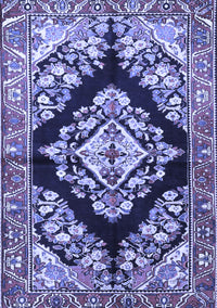 Medallion Blue Traditional Rug, tr3913blu