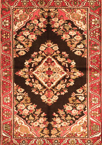 Medallion Orange Traditional Rug, tr3913org