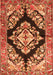 Medallion Orange Traditional Rug, tr3913org