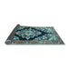 Sideview of Medallion Light Blue Traditional Rug, tr3913lblu