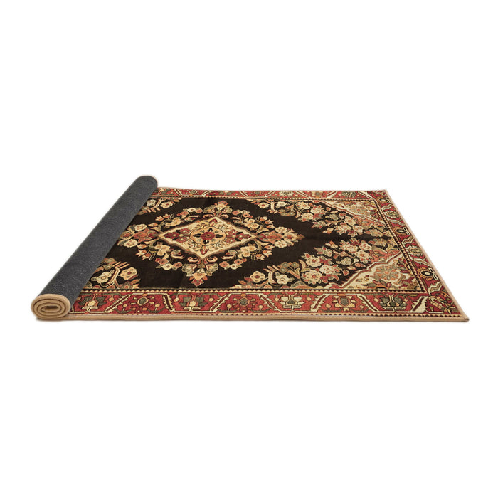 Sideview of Medallion Brown Traditional Rug, tr3913brn