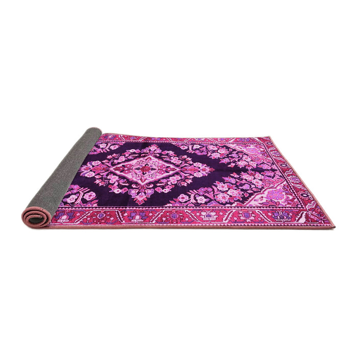 Sideview of Medallion Pink Traditional Rug, tr3913pnk