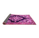 Sideview of Medallion Pink Traditional Rug, tr3913pnk