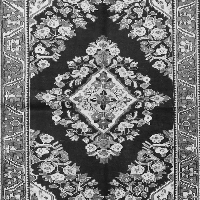 Medallion Gray Traditional Rug, tr3913gry