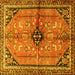 Square Machine Washable Persian Yellow Traditional Rug, wshtr3914yw