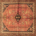 Square Persian Brown Traditional Rug, tr3914brn