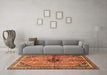 Machine Washable Persian Brown Traditional Rug in a Living Room,, wshtr3914brn
