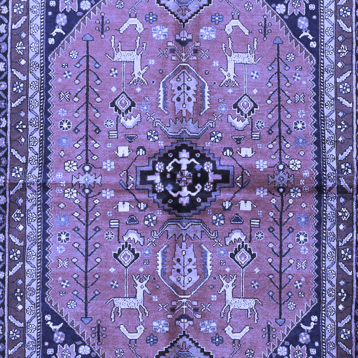 Machine Washable Persian Blue Traditional Rug, wshtr3914blu