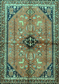 Persian Turquoise Traditional Rug, tr3914turq