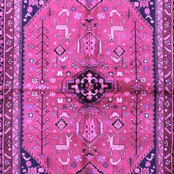 Machine Washable Persian Purple Traditional Area Rugs, wshtr3914pur