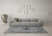 Machine Washable Persian Gray Traditional Rug in a Living Room,, wshtr3914gry