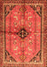 Serging Thickness of Machine Washable Persian Orange Traditional Area Rugs, wshtr3914org