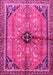 Machine Washable Persian Pink Traditional Rug, wshtr3914pnk