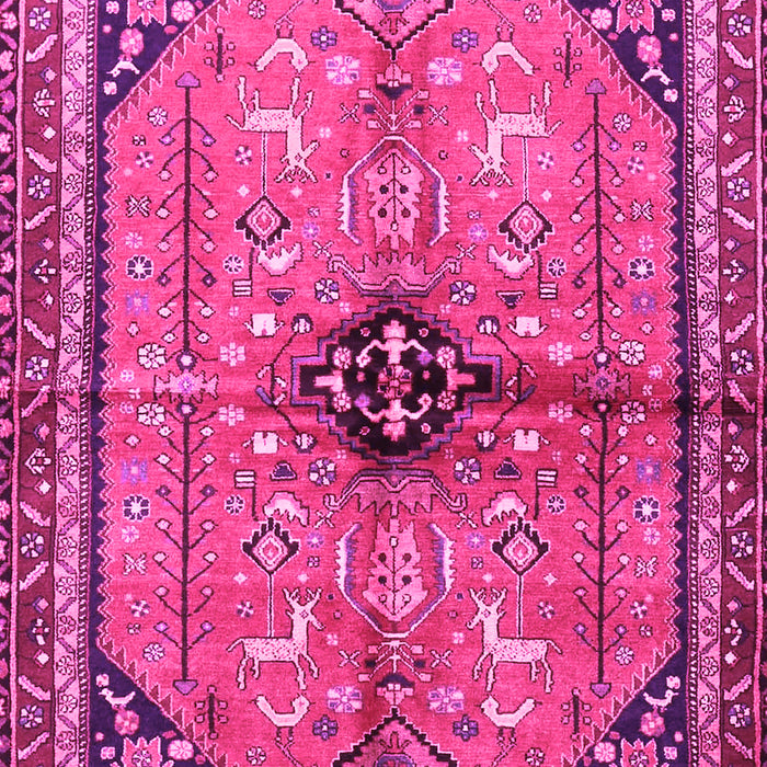 Machine Washable Persian Pink Traditional Rug, wshtr3914pnk