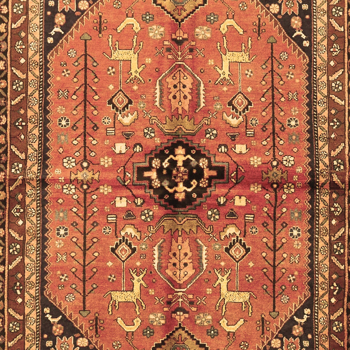 Machine Washable Persian Brown Traditional Rug, wshtr3914brn