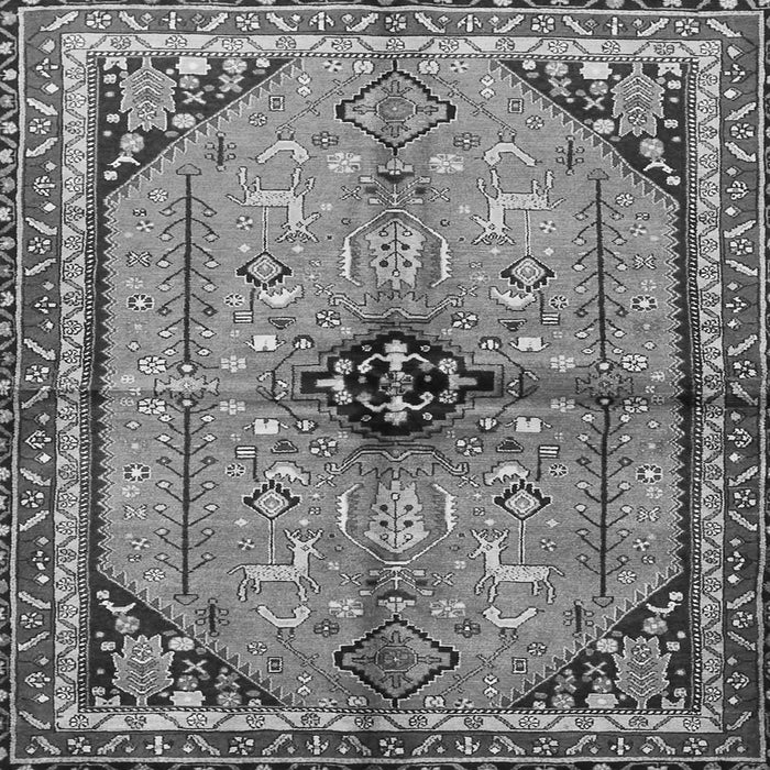 Serging Thickness of Persian Gray Traditional Rug, tr3914gry