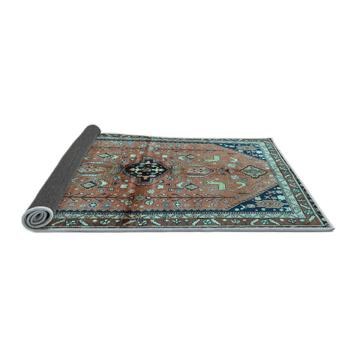 Sideview of Persian Light Blue Traditional Rug, tr3914lblu