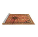 Sideview of Machine Washable Persian Brown Traditional Rug, wshtr3914brn