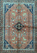 Machine Washable Persian Light Blue Traditional Rug, wshtr3914lblu