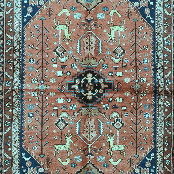 Machine Washable Persian Light Blue Traditional Rug, wshtr3914lblu