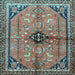 Square Persian Light Blue Traditional Rug, tr3914lblu