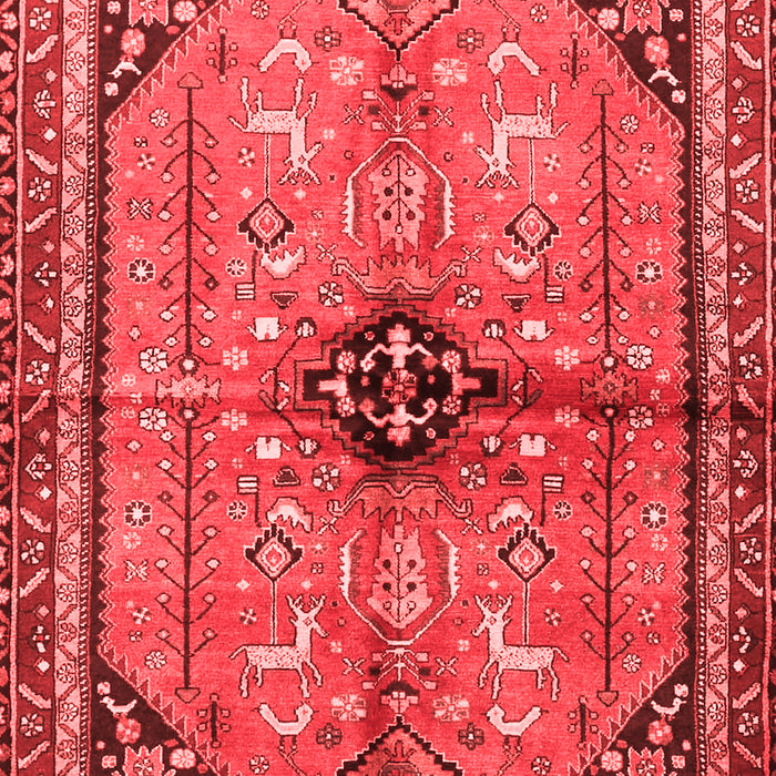 Machine Washable Persian Red Traditional Rug, wshtr3914red