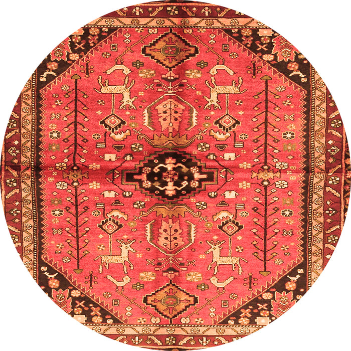 Machine Washable Persian Orange Traditional Area Rugs, wshtr3914org