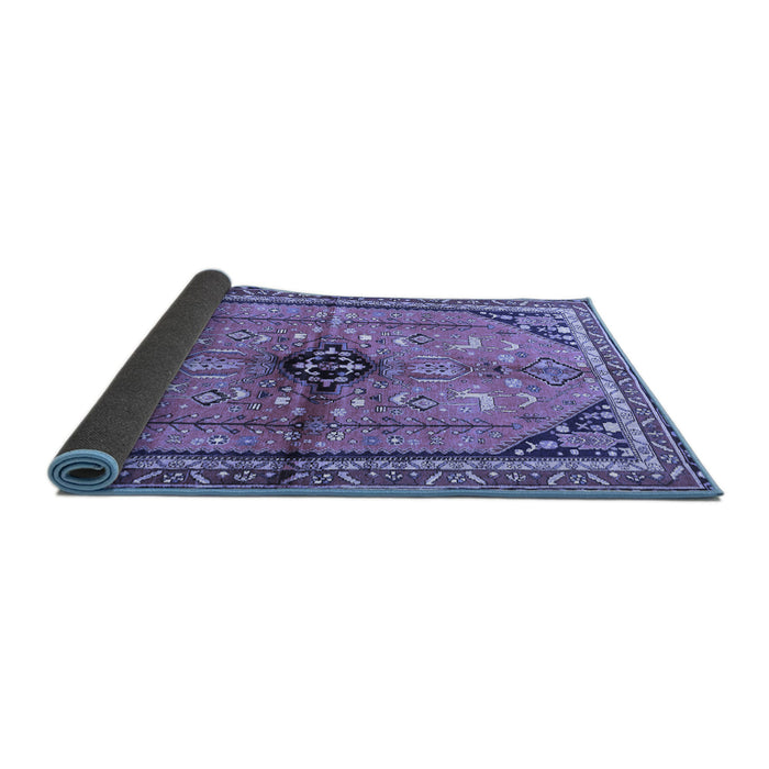 Sideview of Persian Blue Traditional Rug, tr3914blu