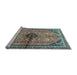 Sideview of Machine Washable Persian Light Blue Traditional Rug, wshtr3914lblu