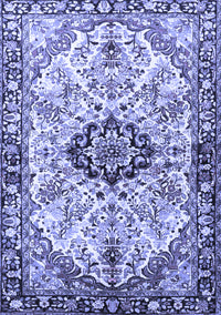 Medallion Blue Traditional Rug, tr3915blu