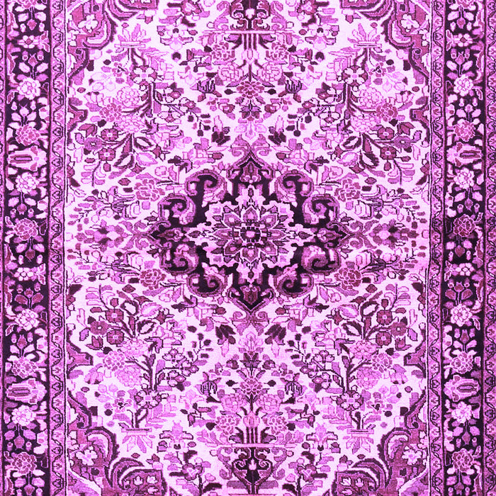 Machine Washable Medallion Purple Traditional Area Rugs, wshtr3915pur
