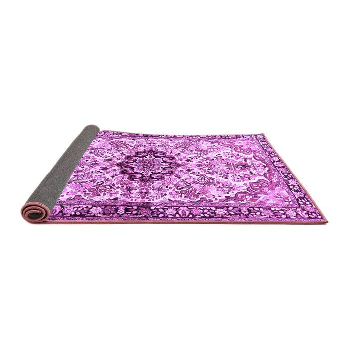 Sideview of Medallion Purple Traditional Rug, tr3915pur