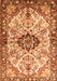 Medallion Orange Traditional Rug, tr3915org