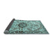 Sideview of Medallion Light Blue Traditional Rug, tr3915lblu