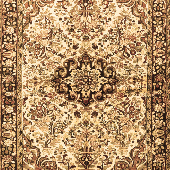 Medallion Brown Traditional Rug, tr3915brn