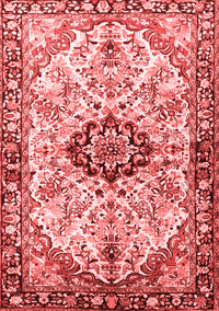 Medallion Red Traditional Rug, tr3915red