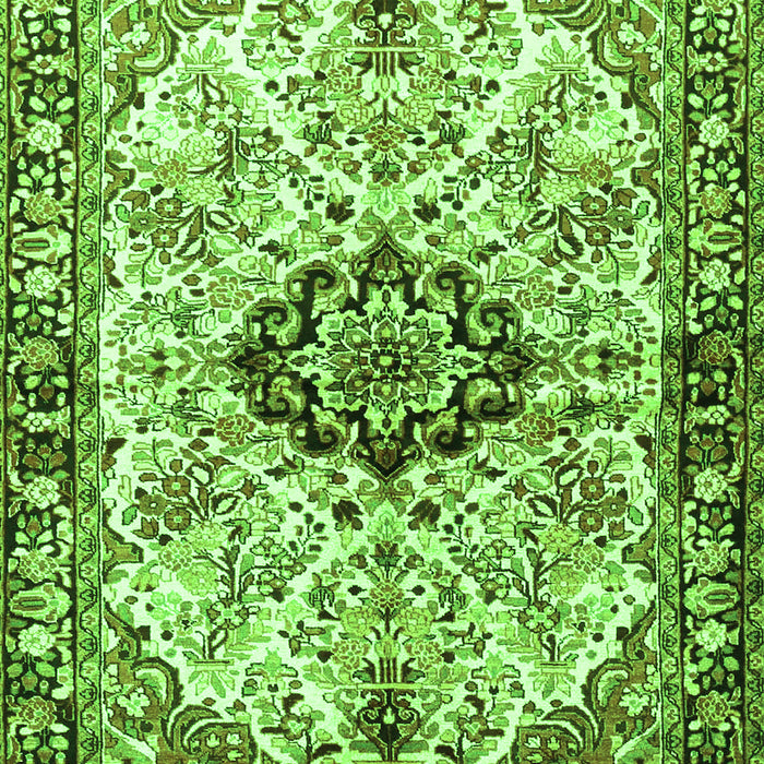 Medallion Green Traditional Rug, tr3915grn