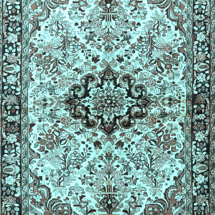 Medallion Light Blue Traditional Rug, tr3915lblu