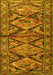 Machine Washable Persian Yellow Traditional Rug, wshtr3916yw