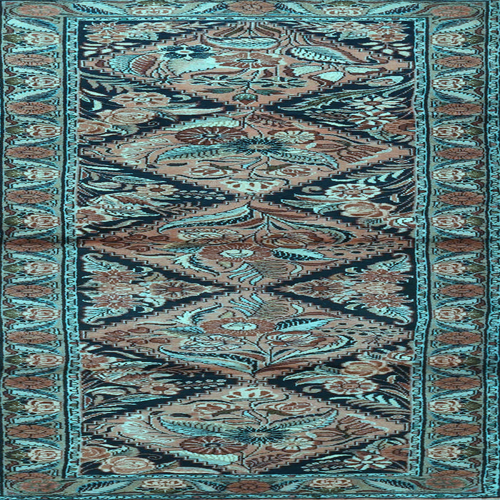 Square Persian Light Blue Traditional Rug, tr3916lblu